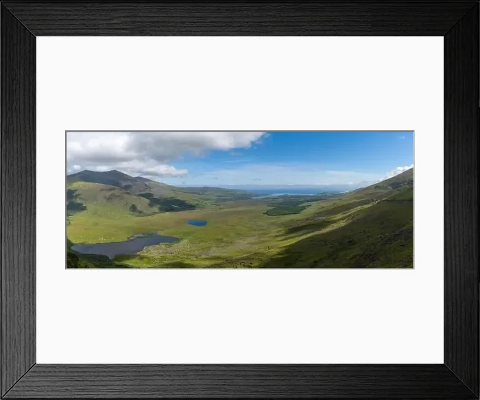 Framed Print : A panorama aerial view of the Mountains of the Central Dingle Peninsula in County Kerry of Ireland Framed Print : A panorama aerial view of the Mountains of the Central Dingle Peninsula in County Kerry of Ireland