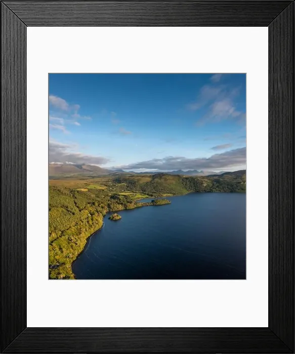 Framed Print : A view of Lough Caragh lake in the Glencar Valley of Kerry County in warm eveing light Framed Print : A view of Lough Caragh lake in the Glencar Valley of Kerry County in warm eveing light