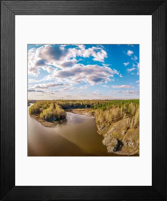 Framed Print : Confluence of the Iset and Kamenka rivers in the city Kamensk-Uralskiy Framed Print : Confluence of the Iset and Kamenka rivers in the city Kamensk-Uralskiy