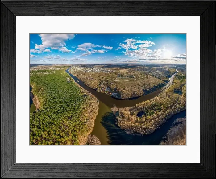 Framed Print : Confluence of the Iset and Kamenka rivers in the city Kamensk-Uralskiy Framed Print : Confluence of the Iset and Kamenka rivers in the city Kamensk-Uralskiy