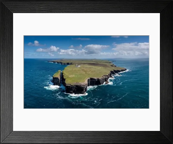 Framed Print : An aerial view of the Loop Head Lighthouse in County Clare in western Ireland Framed Print : An aerial view of the Loop Head Lighthouse in County Clare in western Ireland