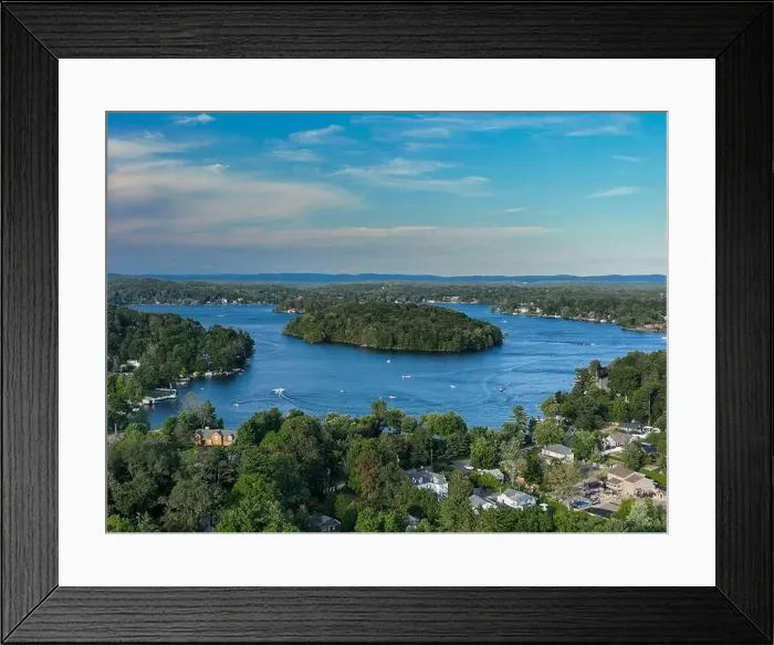 Framed Print : default08-30-2022 - Late afternoon aerial photo of Lake Mahopac located in Town of Carmel, Putnam County, New York Framed Print : default08-30-2022 - Late afternoon aerial photo of Lake Mahopac located in Town of Carmel, Putnam County, New York