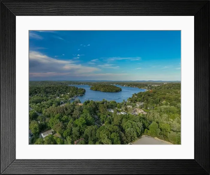 Framed Print : default08-30-2022 - Late afternoon aerial photo of Lake Mahopac located in Town of Carmel, Putnam County, New York Framed Print : default08-30-2022 - Late afternoon aerial photo of Lake Mahopac located in Town of Carmel, Putnam County, New York