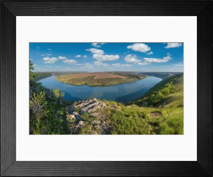 Framed Print : Amazing spring view on the Dnister River Canyon with picturesque rocks Framed Print : Amazing spring view on the Dnister River Canyon with picturesque rocks