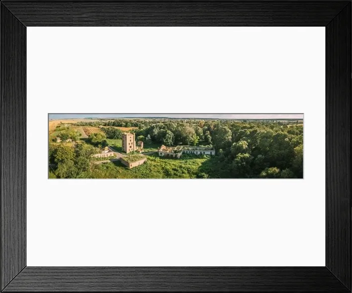 Framed Print : Aerial View Remains Of Yastrzhembsky Estate And Park Complex Framed Print : Aerial View Remains Of Yastrzhembsky Estate And Park Complex