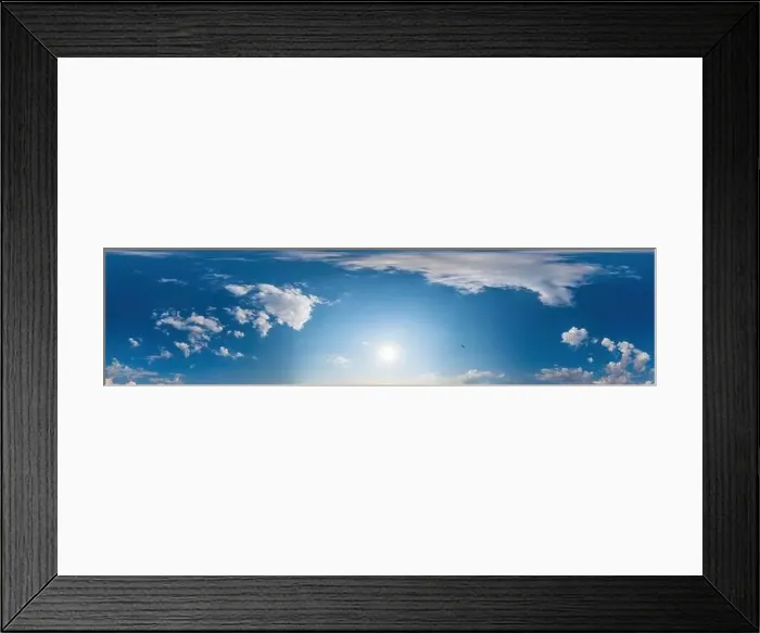Framed Print : Blue sky panorama with Cirrus clouds Framed Print : Blue sky panorama with Cirrus clouds