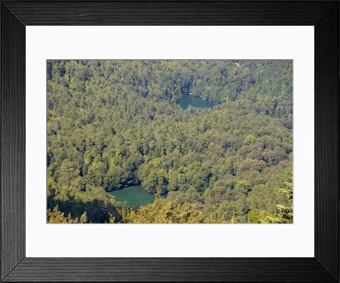 Framed Print : Lake hidden in the forest. View of forest and lake from above. Bolu Yedigoller Framed Print : Lake hidden in the forest. View of forest and lake from above. Bolu Yedigoller