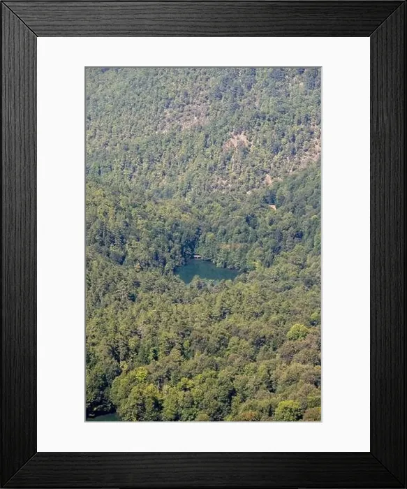 Framed Print : Lake hidden in the forest. View of forest and lake from above. Bolu Yedigoller Framed Print : Lake hidden in the forest. View of forest and lake from above. Bolu Yedigoller