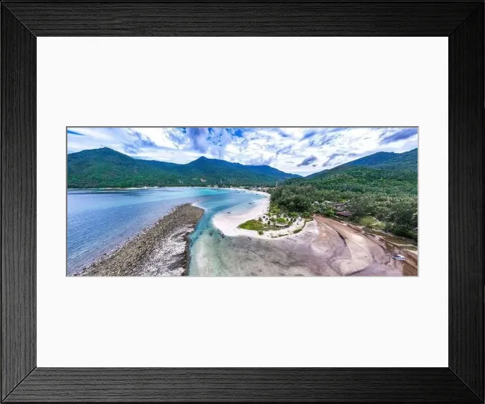 Framed Print : Aerial view of Malibu beach in Koh Phangan, Thailand Framed Print : Aerial view of Malibu beach in Koh Phangan, Thailand