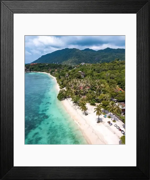 Framed Print : Aerial view of Leela Beach in koh Phangan, Thailand Framed Print : Aerial view of Leela Beach in koh Phangan, Thailand