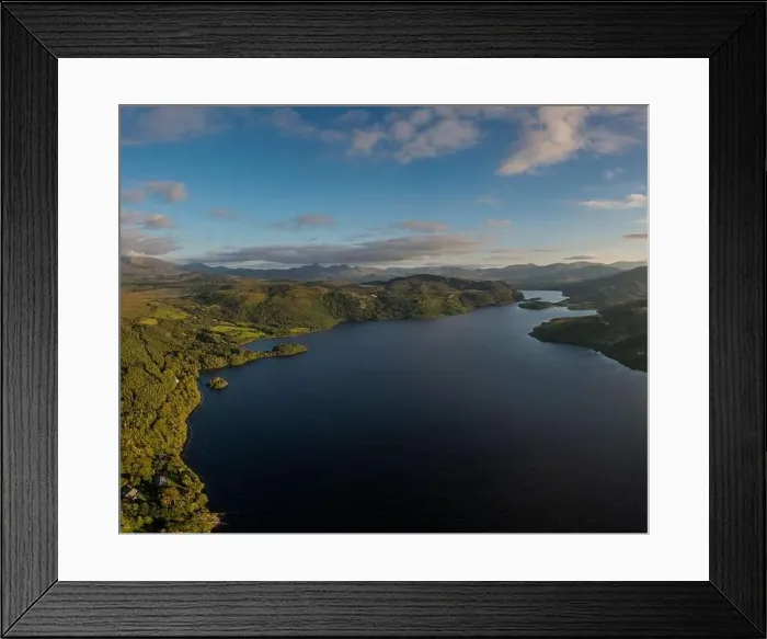 Framed Print : A view of Lough Caragh lake in the Glencar Valley of Kerry County in warm eveing light Framed Print : A view of Lough Caragh lake in the Glencar Valley of Kerry County in warm eveing light