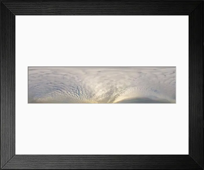 Framed Print : Overcast sky panorama on rainy day with Stratocumulus clouds in seamless spherical equirectangular format Framed Print : Overcast sky panorama on rainy day with Stratocumulus clouds in seamless spherical equirectangular format