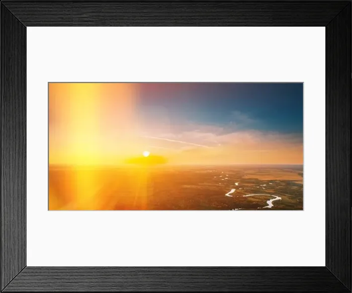 Framed Print : Autumn Sunshine Above Town Cityscape Skyline In Autumn Evening Framed Print : Autumn Sunshine Above Town Cityscape Skyline In Autumn Evening