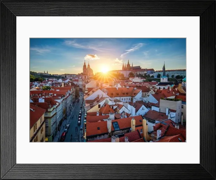 Framed Print : St. Vitus Cathedral, Prague Castle and Lesser Town panorama Framed Print : St. Vitus Cathedral, Prague Castle and Lesser Town panorama