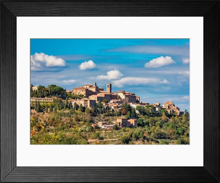 Framed Print : Village of Montepulciano with wonderful architecture and houses Framed Print : Village of Montepulciano with wonderful architecture and houses