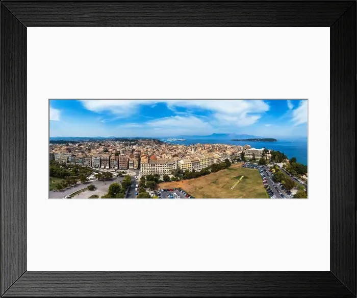 Framed Print : Panoramic view of Kerkyra, capital of Corfu island Framed Print : Panoramic view of Kerkyra, capital of Corfu island