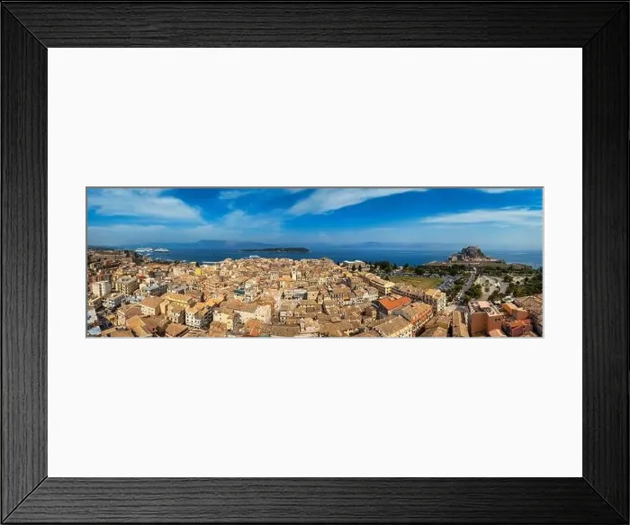 Framed Print : Panoramic view of Kerkyra, capital of Corfu island Framed Print : Panoramic view of Kerkyra, capital of Corfu island