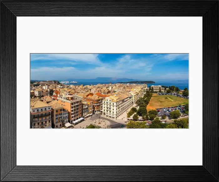 Framed Print : Panoramic view of Kerkyra, capital of Corfu island Framed Print : Panoramic view of Kerkyra, capital of Corfu island
