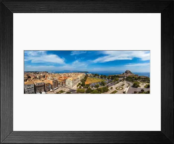Framed Print : Panoramic view of Kerkyra, capital of Corfu island Framed Print : Panoramic view of Kerkyra, capital of Corfu island