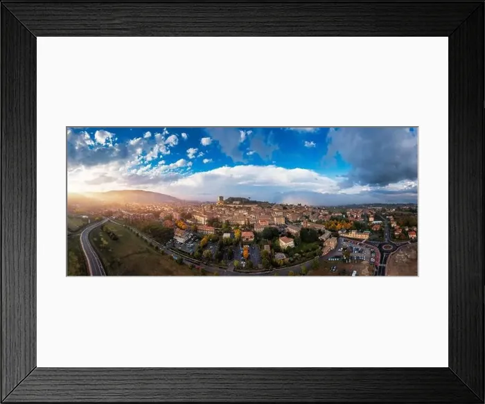Framed Print : Sarteano village in Tuscany, Italy. Sarteano, the medieval castle at the top of the village. Siena, Tuscany, Italy Framed Print : Sarteano village in Tuscany, Italy. Sarteano, the medieval castle at the top of the village. Siena, Tuscany, Italy