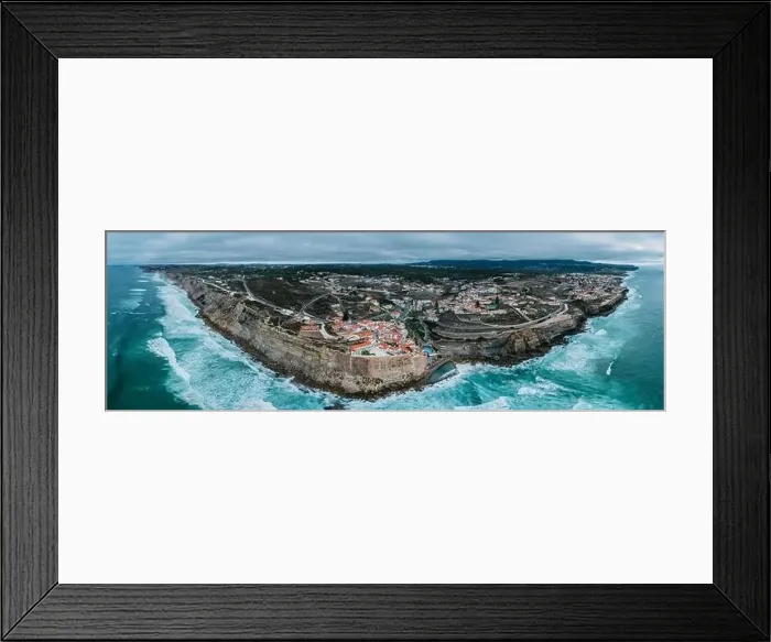 Framed Print : Aerial panoramic drone view of Azenhas do Mar Framed Print : Aerial panoramic drone view of Azenhas do Mar