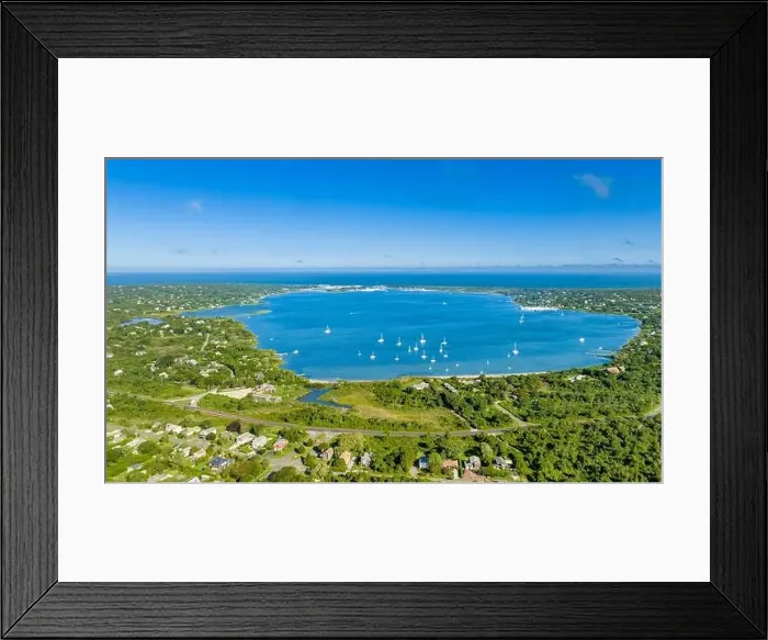 Framed Print : Aerail view of Lake Montauk Framed Print : Aerail view of Lake Montauk