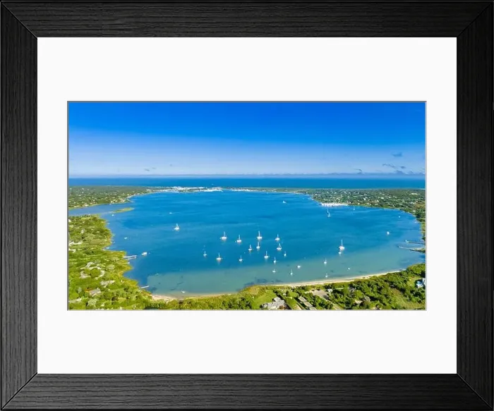 Framed Print : Aerail view of Lake Montauk Framed Print : Aerail view of Lake Montauk