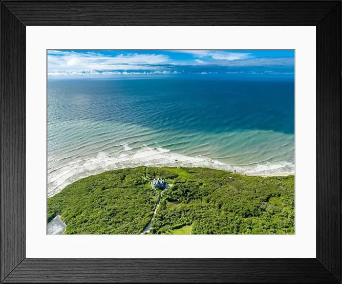 Framed Print : Aerial view of 156 deforest road, Montauk, NY Framed Print : Aerial view of 156 deforest road, Montauk, NY