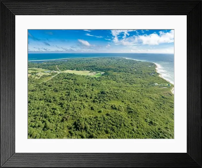 Framed Print : aerial view of montauk point Framed Print : aerial view of montauk point