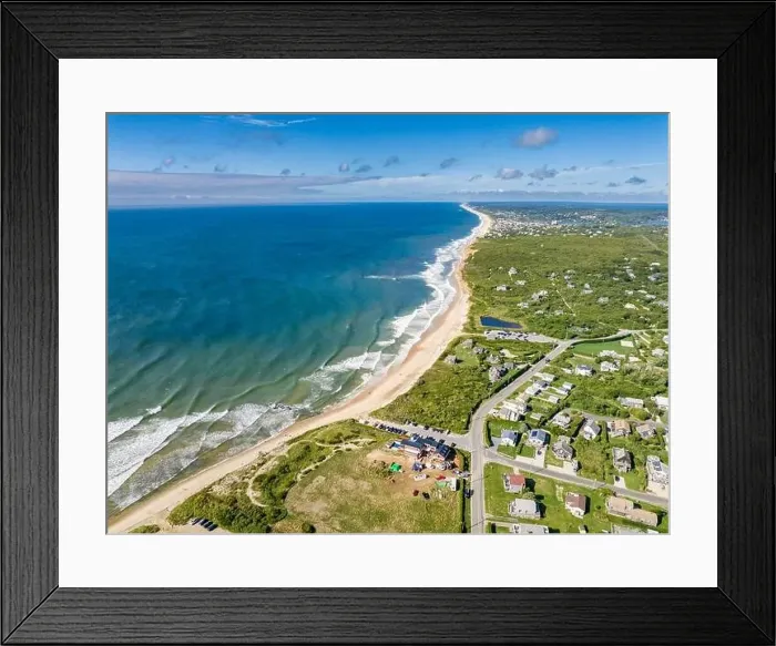 Framed Print : Aerial view of ditch plains and vicinty Framed Print : Aerial view of ditch plains and vicinty