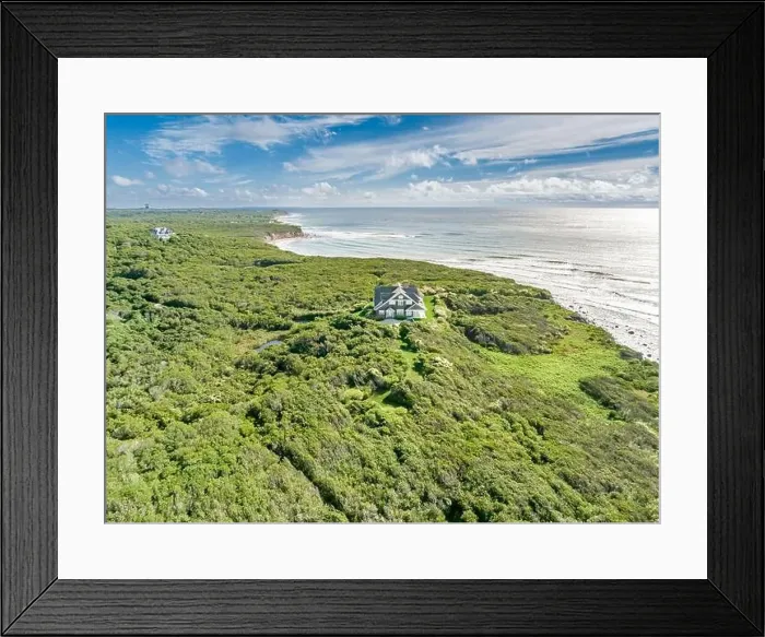 Framed Print : Aerial view of 156 Deforest Road, Montauk, NY Framed Print : Aerial view of 156 Deforest Road, Montauk, NY