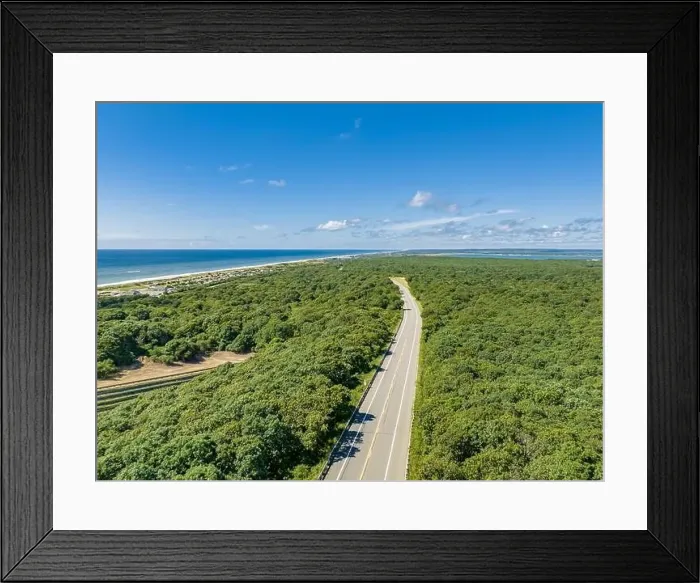 Framed Print : Aerial view of Napeague stretch and points west Framed Print : Aerial view of Napeague stretch and points west
