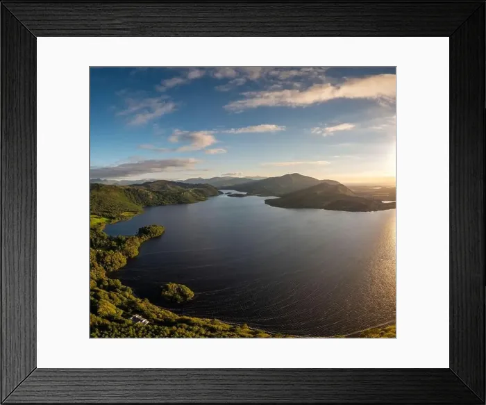 Framed Print : A view of Lough Caragh lake in the Glencar Valley of Kerry County in warm eveing light Framed Print : A view of Lough Caragh lake in the Glencar Valley of Kerry County in warm eveing light