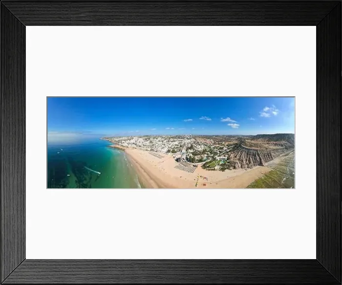 Framed Print : Panoramic Drone Aerial Praia Da Luz Beach Lagos Portugal Algarve Framed Print : Panoramic Drone Aerial Praia Da Luz Beach Lagos Portugal Algarve
