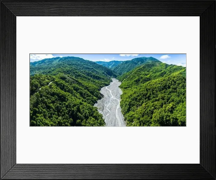 Framed Print : Aerial view of The Baolai River, Kaohsiung, Taiwan Framed Print : Aerial view of The Baolai River, Kaohsiung, Taiwan