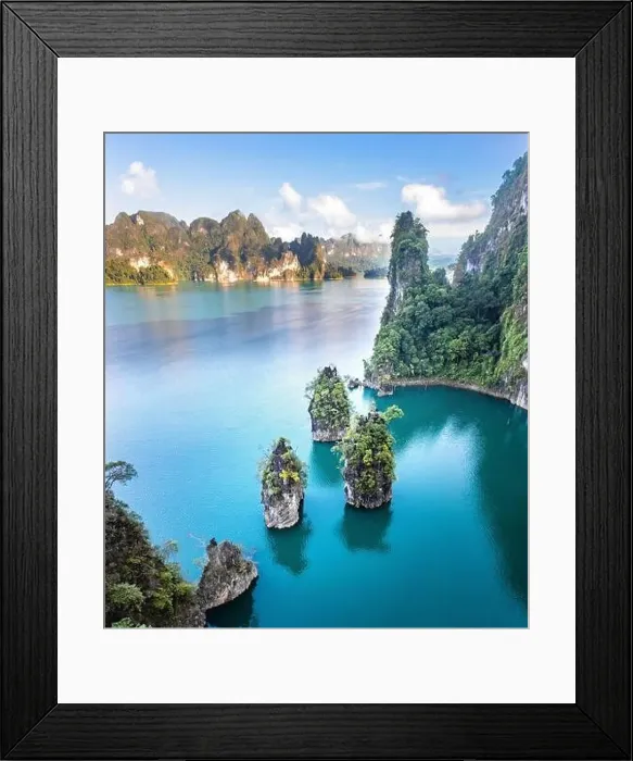 Framed Print : Aerial view of Khao Sok national park Cheow Lan Dam lake in Surat Thani, Thailand Framed Print : Aerial view of Khao Sok national park Cheow Lan Dam lake in Surat Thani, Thailand