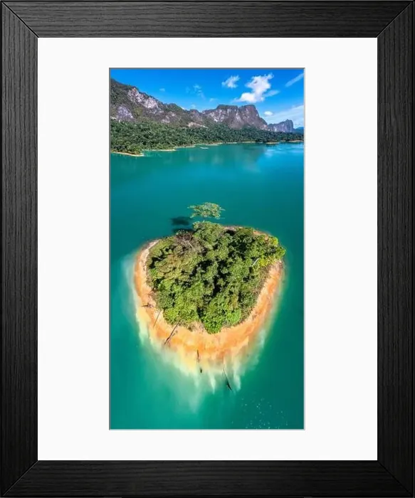 Framed Print : Aerial view of Khao Sok national park Cheow Lan Dam lake in Surat Thani, Thailand Framed Print : Aerial view of Khao Sok national park Cheow Lan Dam lake in Surat Thani, Thailand