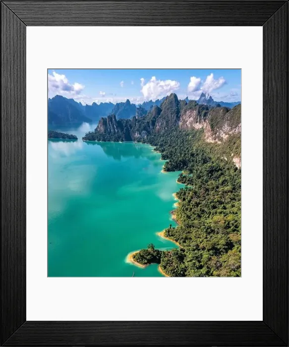 Framed Print : Aerial view of Khao Sok national park Cheow Lan Dam lake in Surat Thani, Thailand Framed Print : Aerial view of Khao Sok national park Cheow Lan Dam lake in Surat Thani, Thailand