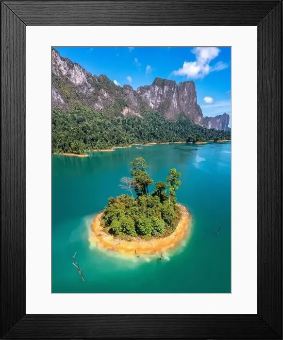 Framed Print : Aerial view of Khao Sok national park Cheow Lan Dam lake in Surat Thani, Thailand Framed Print : Aerial view of Khao Sok national park Cheow Lan Dam lake in Surat Thani, Thailand