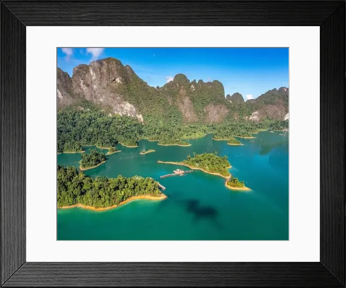 Framed Print : Aerial view of Khao Sok national park Cheow Lan Dam lake in Surat Thani, Thailand Framed Print : Aerial view of Khao Sok national park Cheow Lan Dam lake in Surat Thani, Thailand