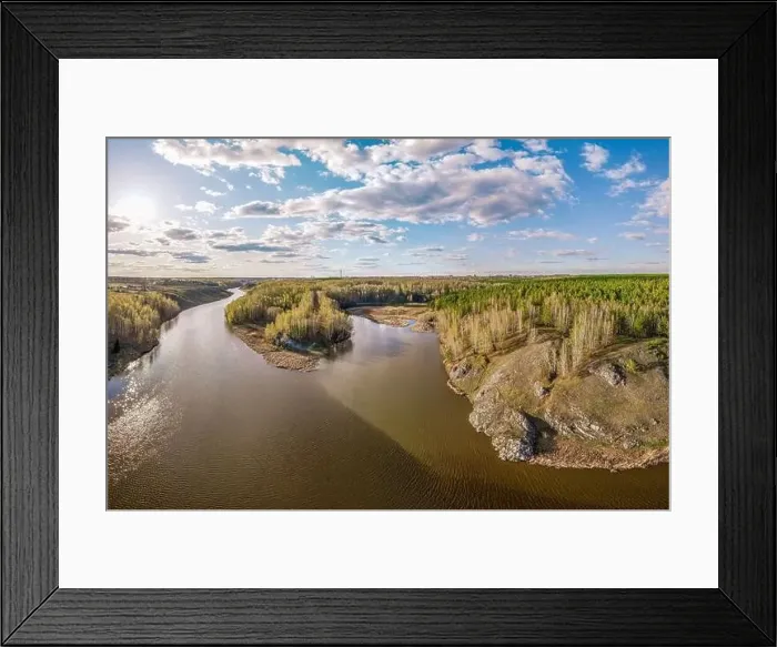 Framed Print : Confluence of the Iset and Kamenka rivers in the city Kamensk-Uralskiy Framed Print : Confluence of the Iset and Kamenka rivers in the city Kamensk-Uralskiy