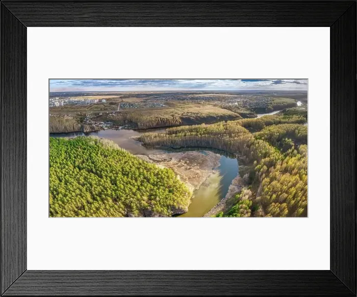 Framed Print : Confluence of the Iset and Kamenka rivers in the city Kamensk-Uralskiy Framed Print : Confluence of the Iset and Kamenka rivers in the city Kamensk-Uralskiy