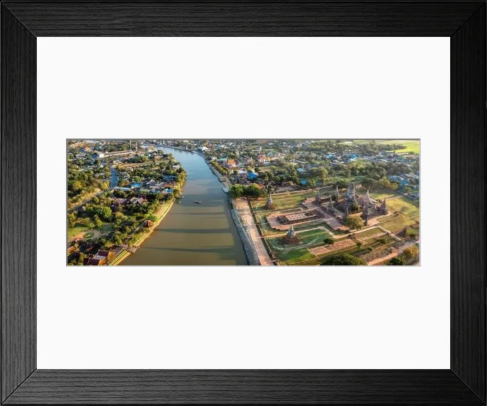 Framed Print : Aerial view of Wat Chaiwatthanaram ruin temple in Ayutthaya, Thailand Framed Print : Aerial view of Wat Chaiwatthanaram ruin temple in Ayutthaya, Thailand