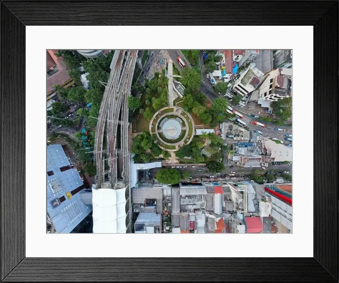 Framed Print : Aerial view of Martha Christina Tiahahu Literacy Park is one of the best biggest park in south jakarta Framed Print : Aerial view of Martha Christina Tiahahu Literacy Park is one of the best biggest park in south jakarta