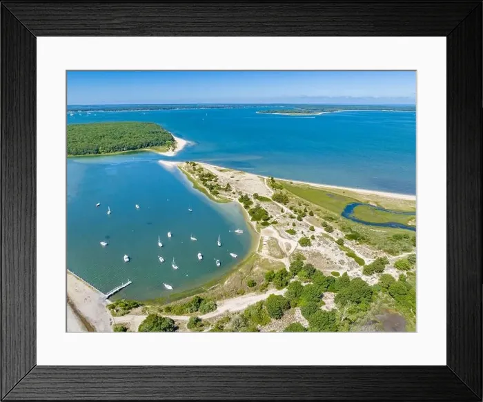 Framed Print : Aerial images of Northwest harbor county park