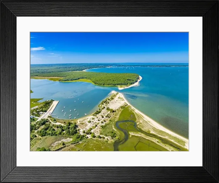 Framed Print : Aerial images of Northwest harbor county park