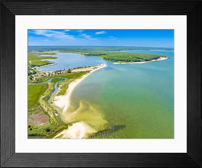 Framed Print : Aerial images of Northwest harbor county park