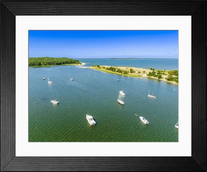 Framed Print : Aerial images of Northwest harbor county park