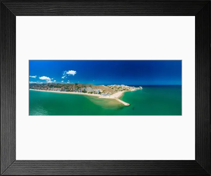 Framed Print : Cap Blanc Beach, Faro de Cullera, South Spain