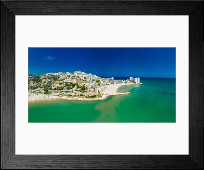 Framed Print : Cap Blanc Beach, Faro de Cullera, South Spain Framed Print : Cap Blanc Beach, Faro de Cullera, South Spain